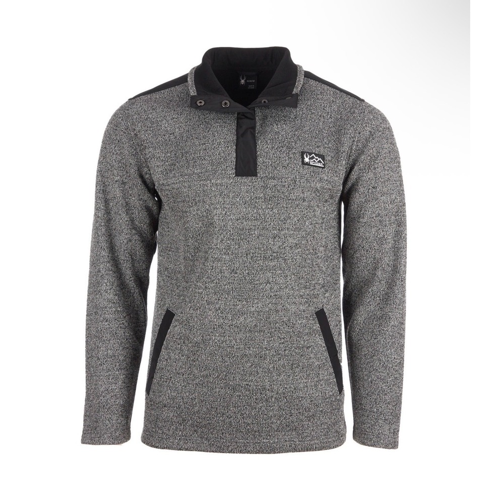 Spyder Men's Outbound‎ Half Snap Midweight Core Pullover Charcoal Size Large NWT